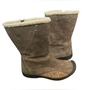 Keen Brown Shearling-Lined Winter Boots